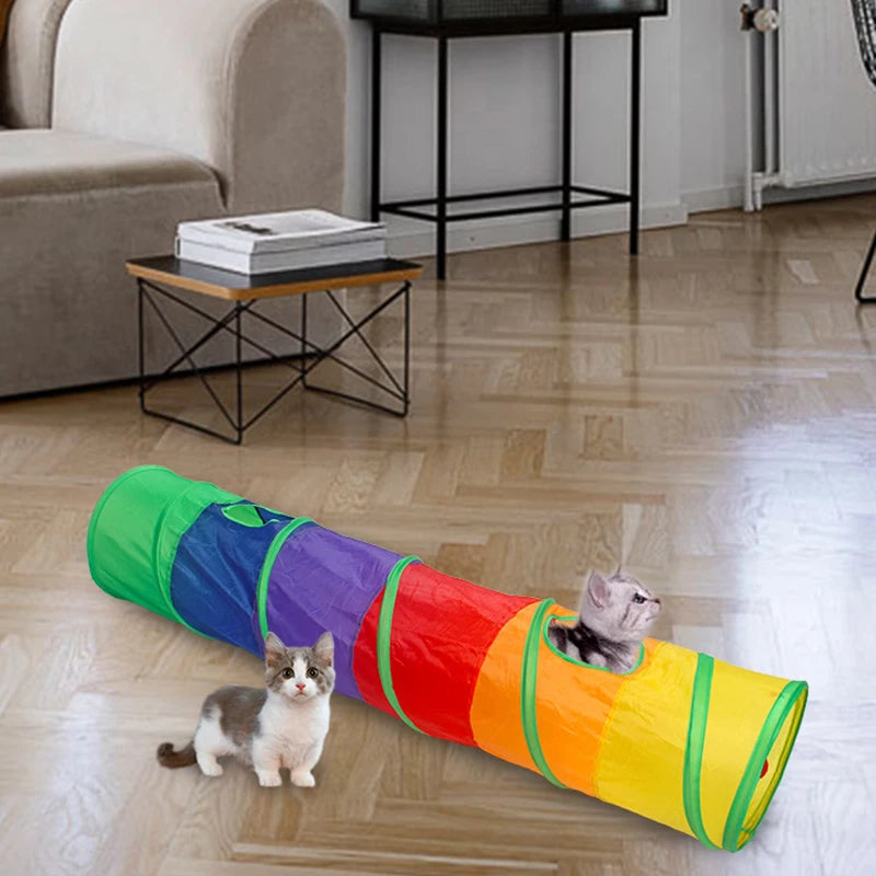 Tubo de túnel, brinquedo interativo para gatos