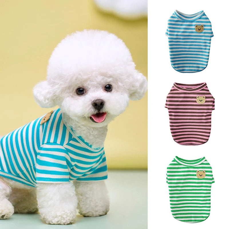 Roupa para cães e gatos listrada