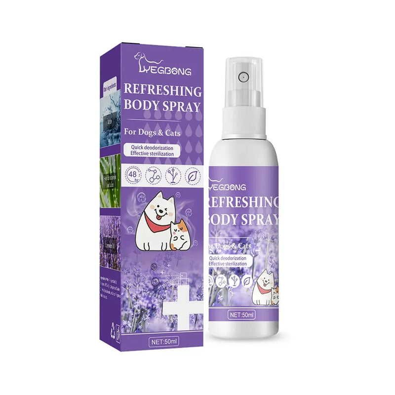 Spray desodorizante para cães com óleo de lavanda