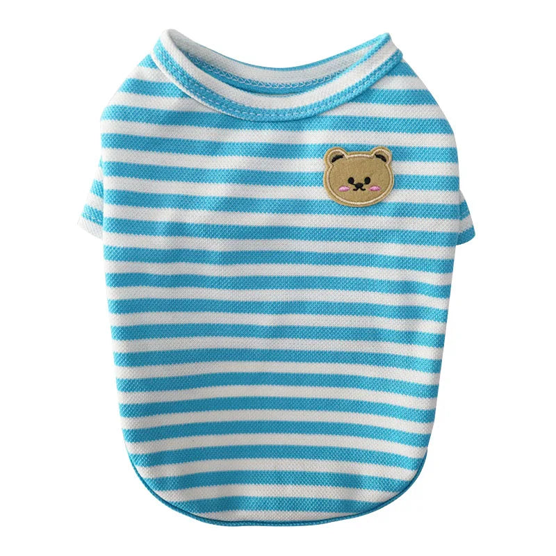 Roupa para cães e gatos listrada