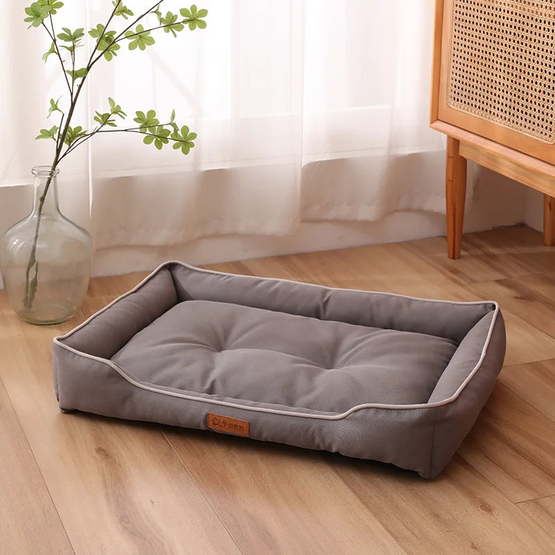 Cama quadrada para pets, macia e resistente à mordida