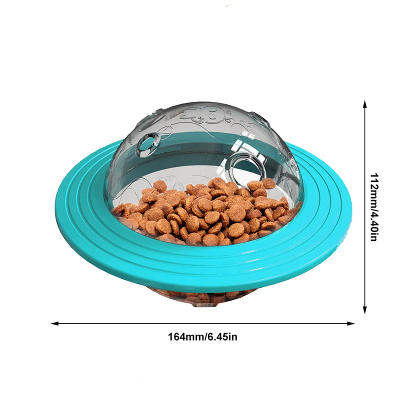 Disco voador, dispensador de comida interativo